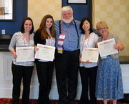 student scientific paper winners with RESNA Fellow Denis Anson