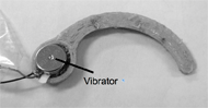 This figure shows the photo image of a prototype ear-hook unit without microphone. 