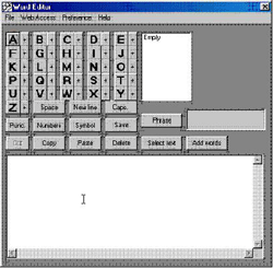 This image shows one of the initial versions of the graphic user interface (GUI) of the main form of the software. 