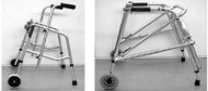 This figure shows photographs of the anterior (left) and posterior (right) walkers used in the study. 
