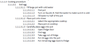 This figure illustrates partial task definition for preparing egg salad with 4 levels of granularity. 