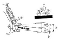 The Pro-Link suspension system is designed to provide greater comfort and better control over the motorcycle. Its progressive action provides the ideal ratio of compression and rebound damping for various shooting conditions[8].