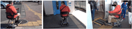image of urban line train
image of urban flat pavement
image of train station facility (Elevator)
image of getting on the train by electric mobility scooter using a ramp
map of railway