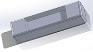 Figure 2 show one side of the clamshell enclosure that is a rectangular solid with a hollowed out center for mounting the computation or sensory module.
