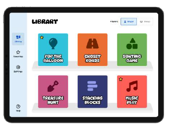Home library screen containing games