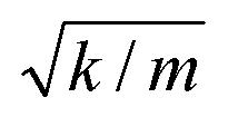 The square root of the spring constant divided by the square root of the mass 