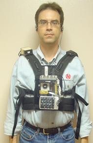 Figure 1 shows a photograph of the Wayfinder system being worn.