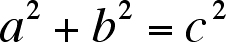 aye squared plus bee squared equals see squared