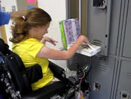 (This is our client loading the book onto the flap using the book handle.)