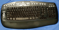 The conventional keyboard provides over 100 choices arranged in two dimensions. 