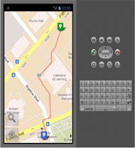 Another sample PNS Screen that shows the computed route.