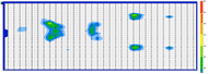 . Body pressure distribution on new mattress LuckMat Air (subject weight is 47kg).  This figure has pressure distribution when people lying down on mattress