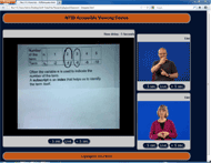 A picture of the live rewind software with three windows - one of the slides, one of the interpreter and one of the teacher. Each can be independently rewound.